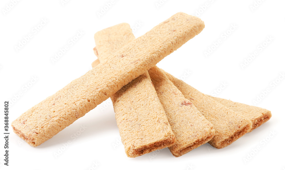 Biscuit stick with filling on a white background. Isolated Biscuit stick with filling on a white background. Isolated