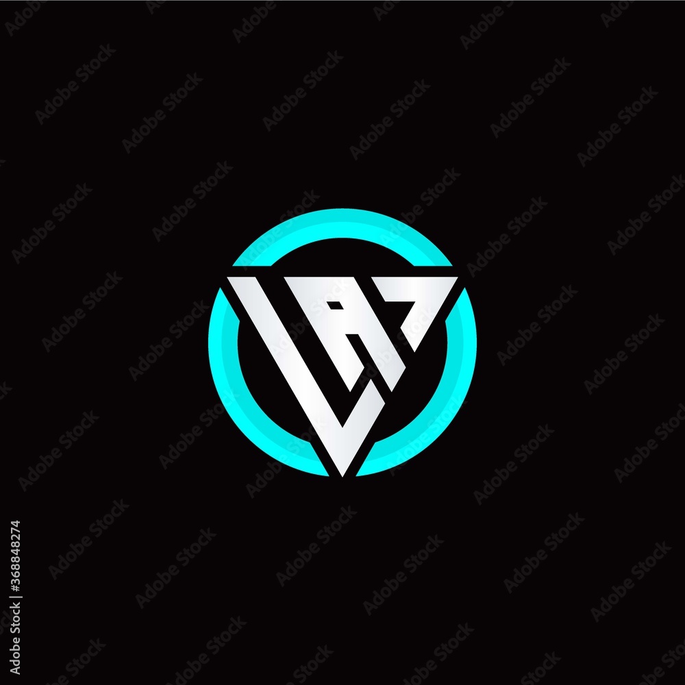 L A initial logo modern triangle with circle L A initial logo modern triangle with circle