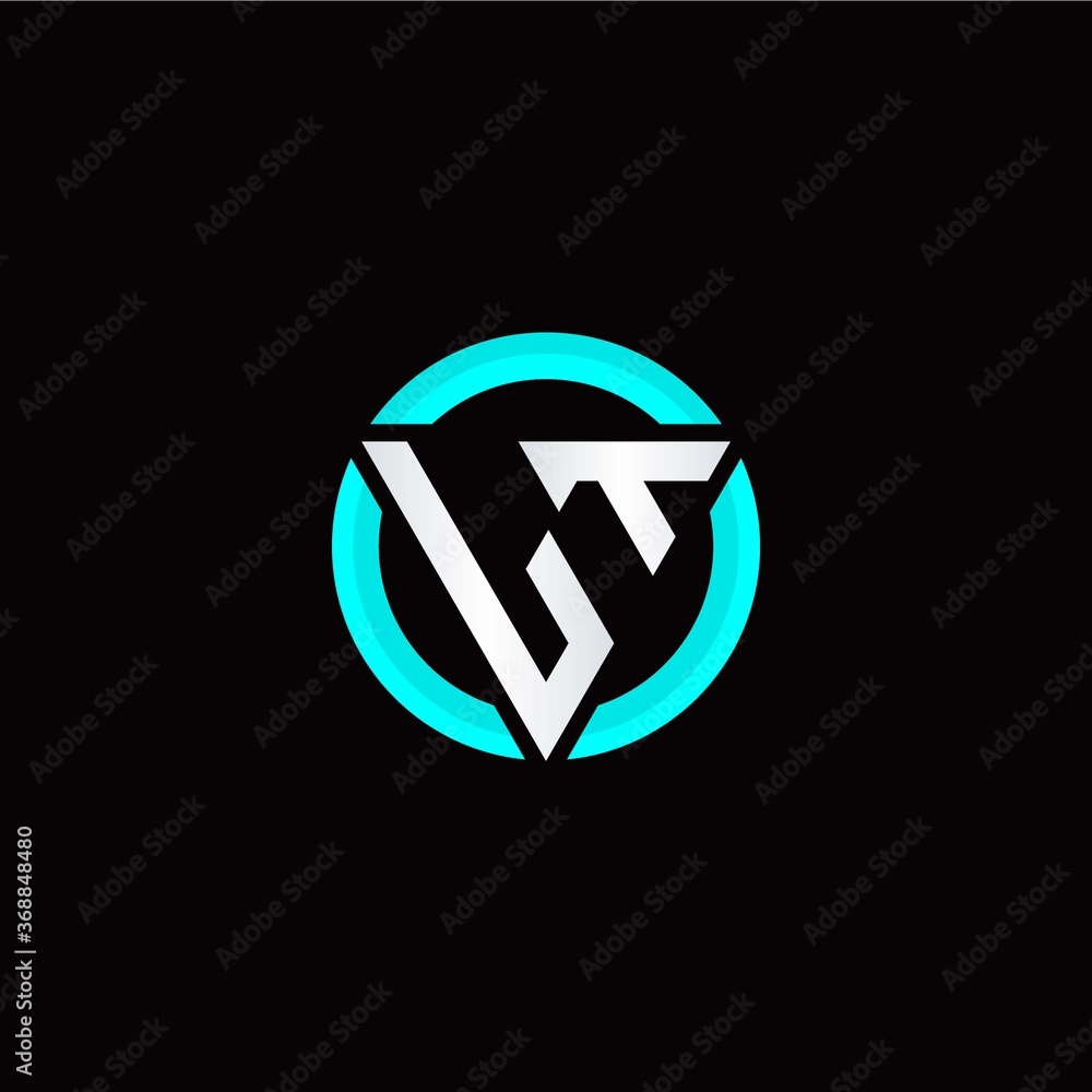 L T initial logo modern triangle with circle L T initial logo modern triangle with circle