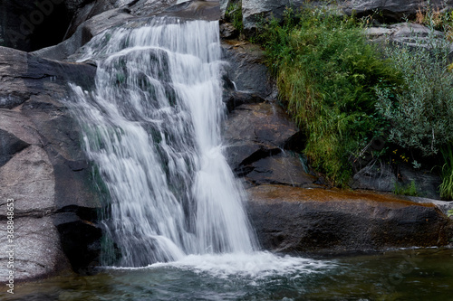 A waterfall in the Arbillas river. Sierra de Gredos.   vila. Castilla y Le  n. Spain  