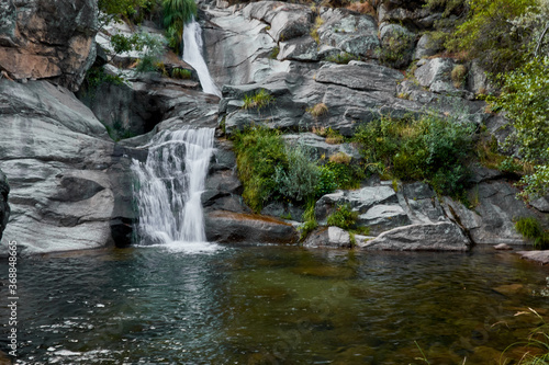 A waterfall in the Arbillas river. Sierra de Gredos.   vila. Castilla y Le  n. Spain  