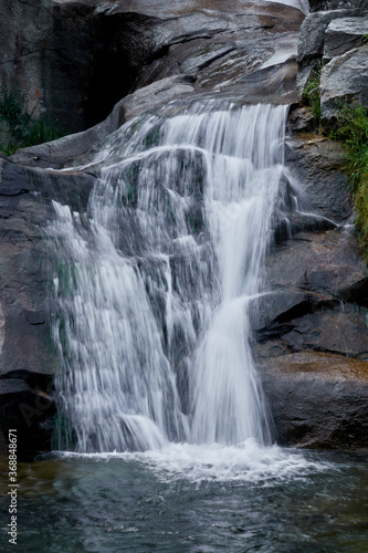 A waterfall in the Arbillas river. Sierra de Gredos.   vila. Castilla y Le  n. Spain  