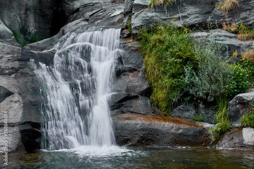 A waterfall in the Arbillas river. Sierra de Gredos. Ávila. Castilla y León. Spain  