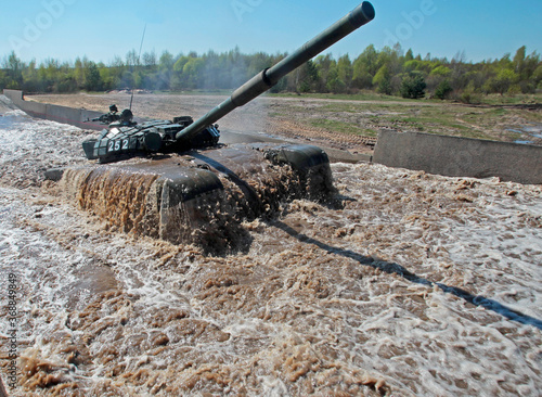 The main battle tank of the Russian army T-72.The main battle tank of the Russian army T-72. The legendary Russian Soviet tank T-72.