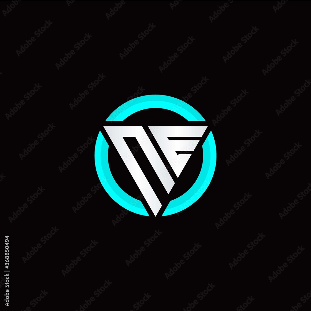 N E initial logo modern triangle with circle N E initial logo modern triangle with circle