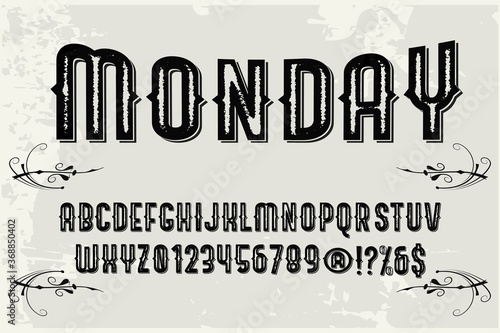 alphabet font, typeface design, black and white style background