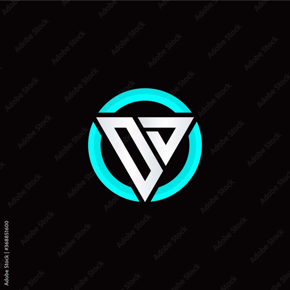 O D initial logo modern triangle with circle O D initial logo modern triangle with circle
