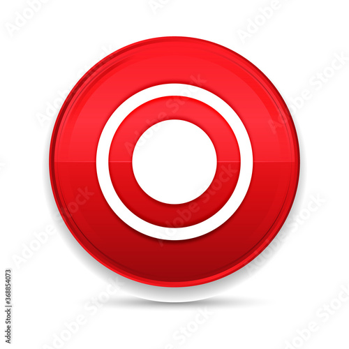 Record icon shiny luxury design red button vector