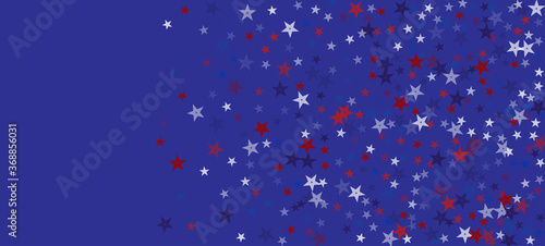 National American Stars Vector Background. USA 4th of July President's Labor Independence 11th of November Veteran's Memorial Day 