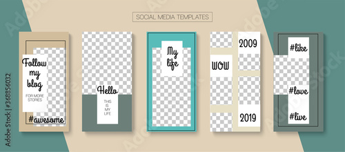 Modern Stories Vector Background.