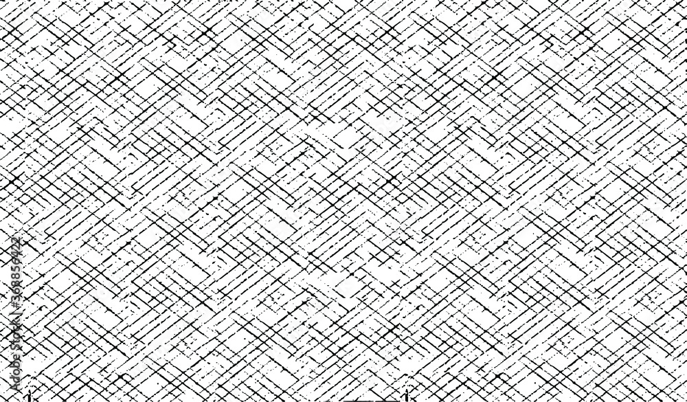 Fototapeta premium Rough texture. Broken plaster wall effect. Grunge worn damask pattern design. Distressed fabric texture. Overlay texture design. Vector illustration. Eps10.