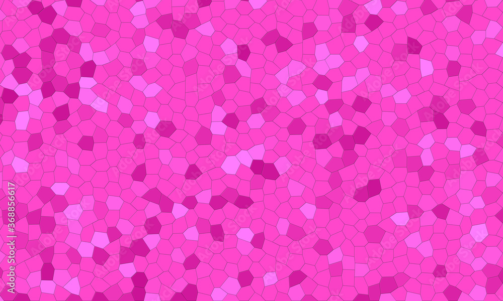 mosaic of hexagonal tiles in pink tones.