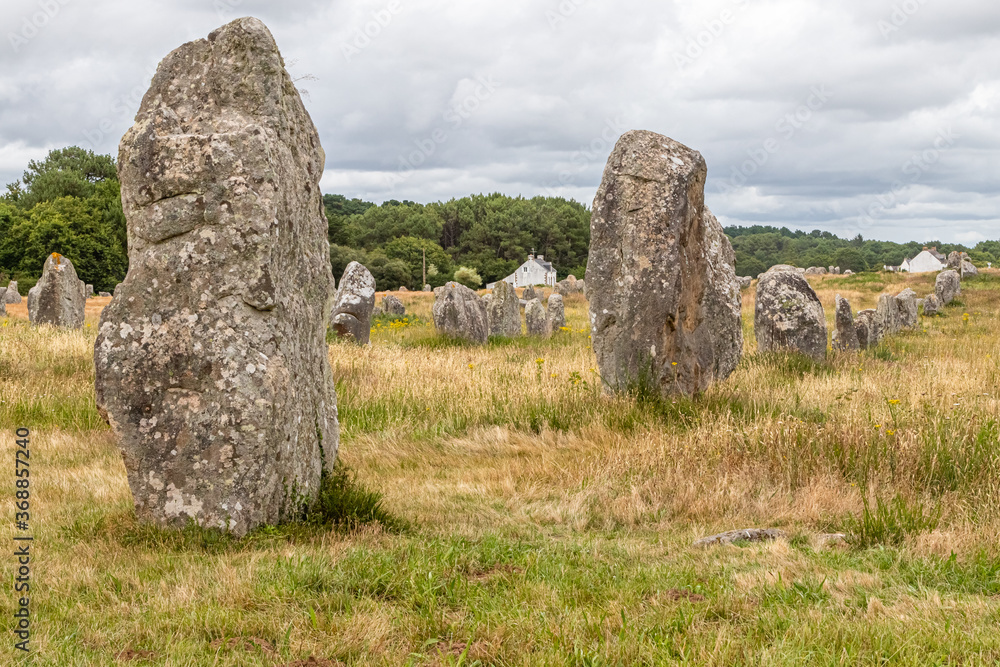 the famous megalithic alignments of Carnac, in Brittany
