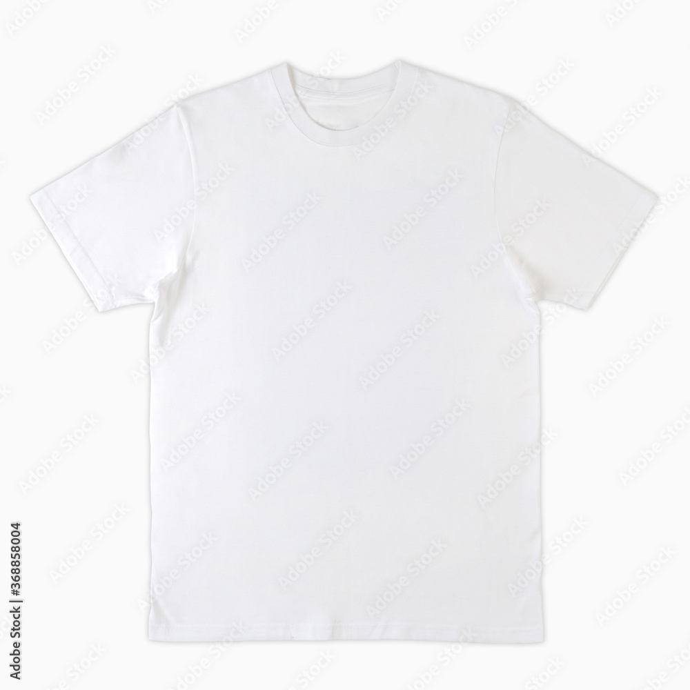 Blank White Shirt Mock Up Template, Front View, Isolated On White  Background, Plain T-Shirt Mockup. Tee Sweater Sweatshirt Design  Presentation For Print. Stock Photo | Adobe Stock