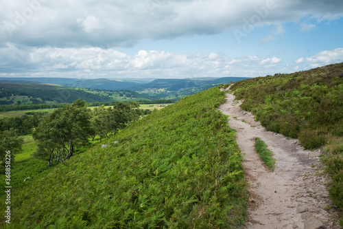 Path across White Edge, Peak District, UK