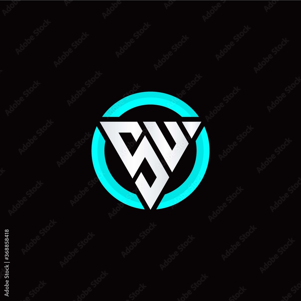 S U initial logo modern triangle with circle S U initial logo modern triangle with circle