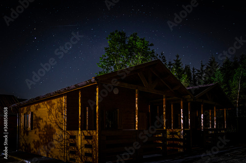 house at night