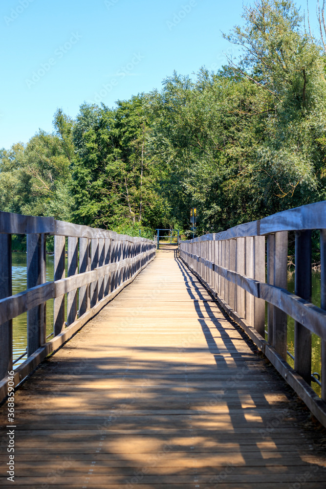La passerelle aux castors de la gravière La passerelle aux castors de la gravière