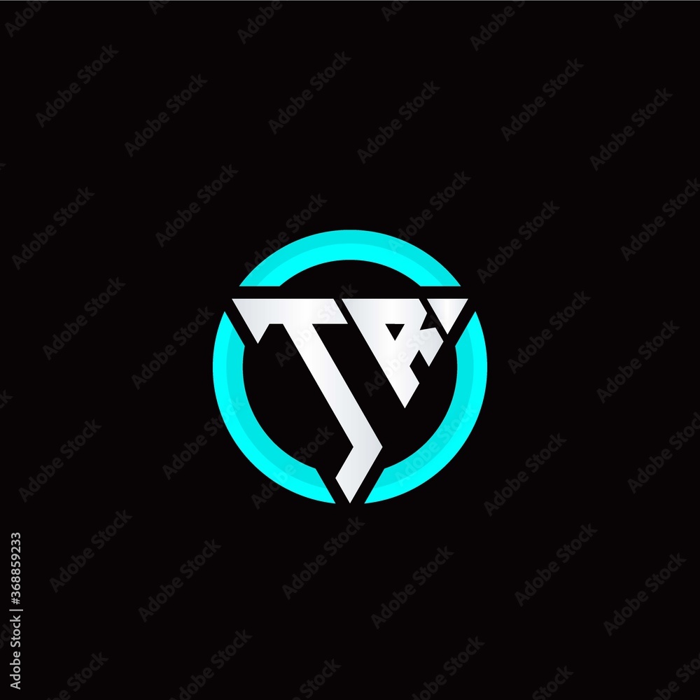 T R initial logo modern triangle with circle T R initial logo modern triangle with circle