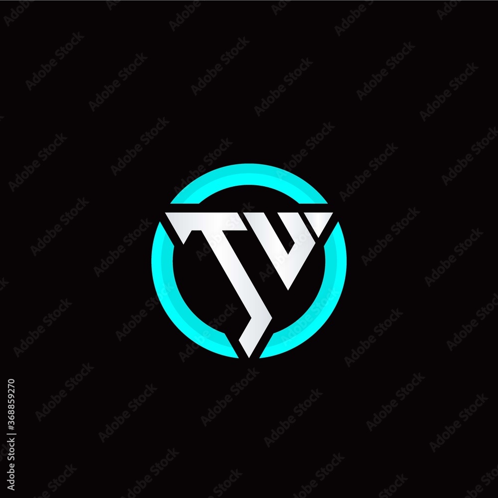 T U initial logo modern triangle with circle T U initial logo modern triangle with circle