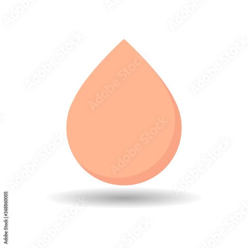 Beauty Blender pink egg sponge icon isolated on white background. Vector illustration.