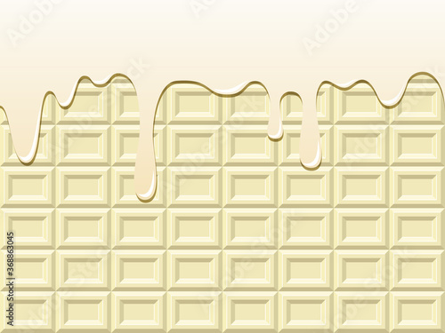 溶けた板チョコ（ホワイト）