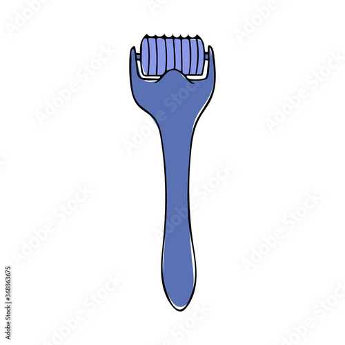 Mezoroller, derma roller cartoon color icon
