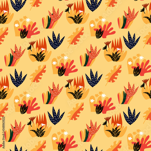 Flower savanna pattern 4