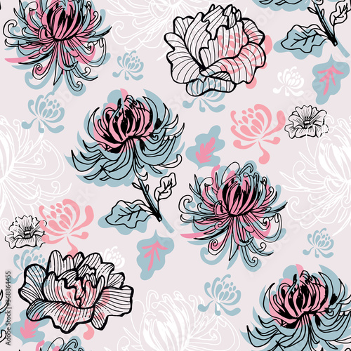 Japanese flower pattern 2