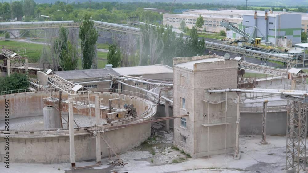 An industrial cement processing facility An industrial cement processing facility