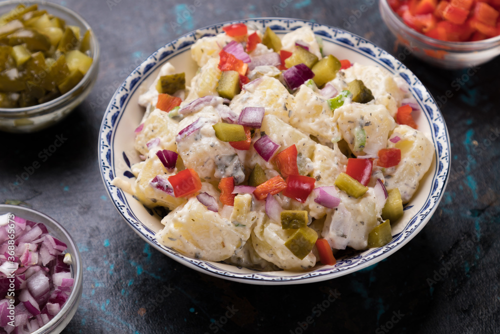 Potato salad with mayonnaise dressing Potato salad with mayonnaise dressing