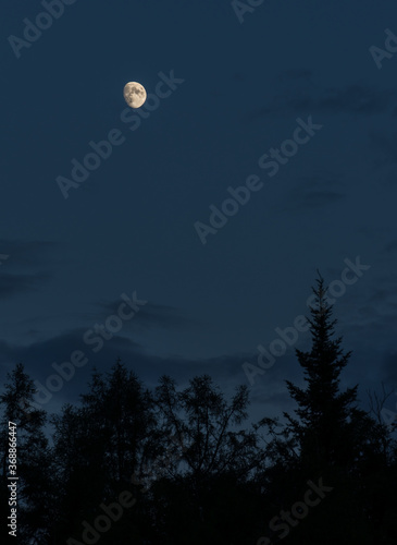 Moonlight sky during ny kayak camping trip © Manuel Lacoste