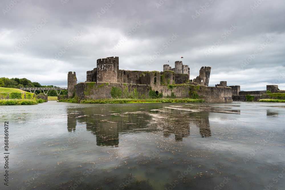 Caerphilly Castle on a Grey Day-2