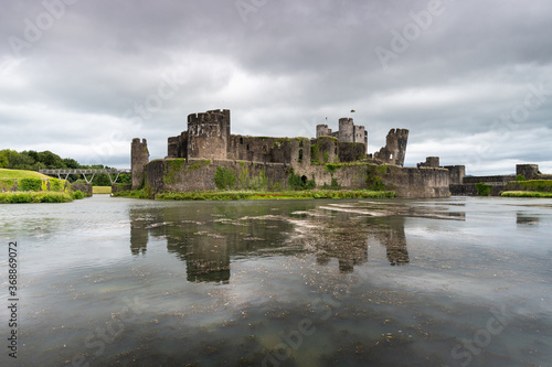 Caerphilly Castle on a Grey Day-2