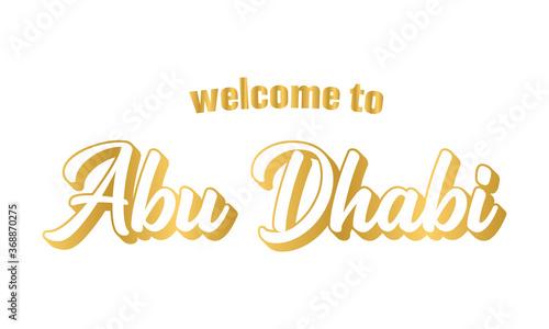 Hand sketched DUBAI word as banner or logo in gold. Lettering for header, label, flyer, poster, print, card, advertising