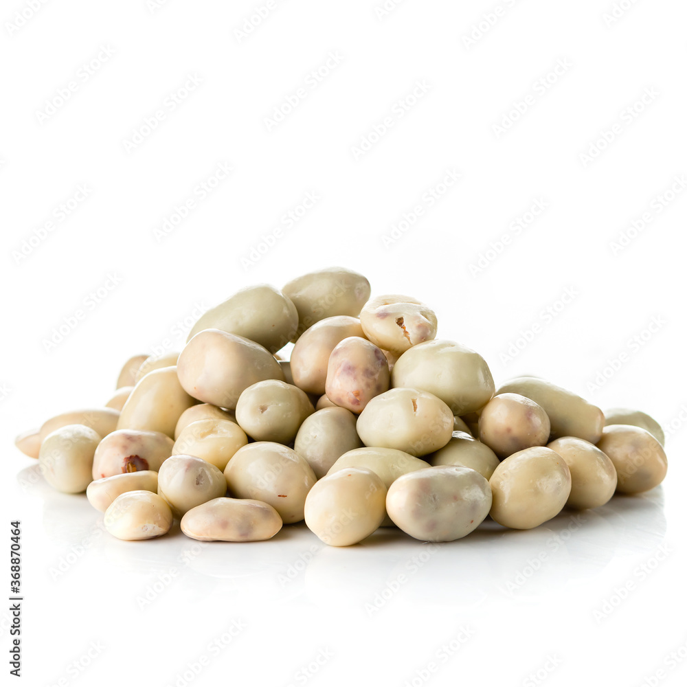 nuts in a sweet glaze isolated on a white background nuts in a sweet glaze isolated on a white background