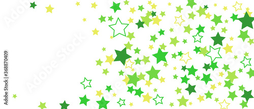 Shooting stars confetti. Multi-colored stars. Holiday background. Abstract texture on a white background. Design element. Vector illustration, EPS 10.