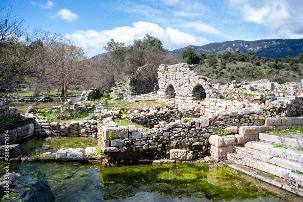 The ruins of Kaunos ancient city, Mugla, Turkey The ruins of Kaunos ancient city, Mugla, Turkey