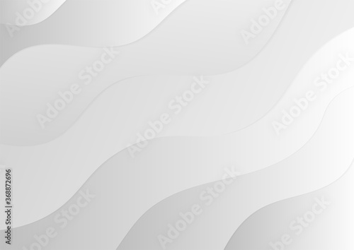 abstract wave white and gray gradient color background shiny lines. vector illustration.