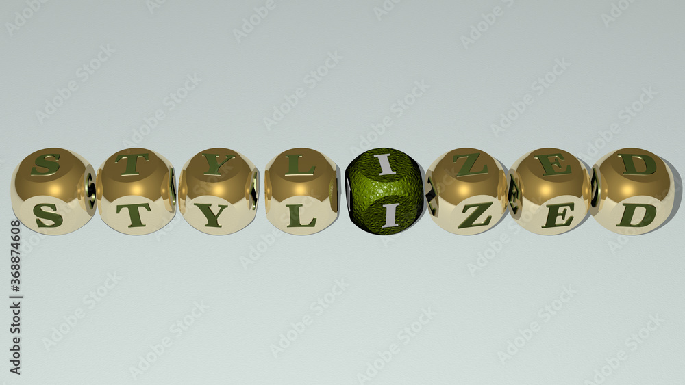 STYLIZED combined by dice letters and color crossing for the related meanings of the concept. illustration and background STYLIZED combined by dice letters and color crossing for the related meanings of the concept. illustration and background