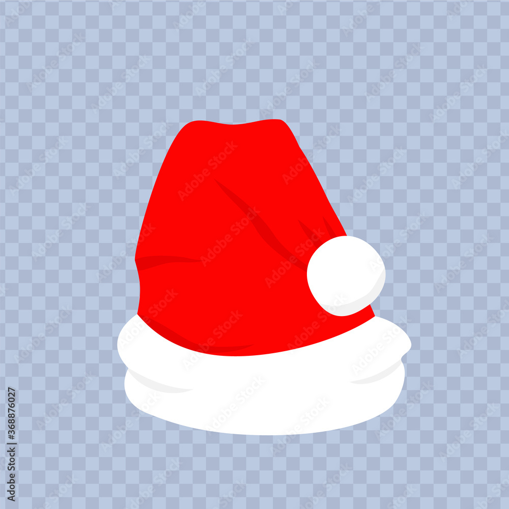 Red santa hat with white fur. Xmas clothing Red santa hat with white fur. Xmas clothing