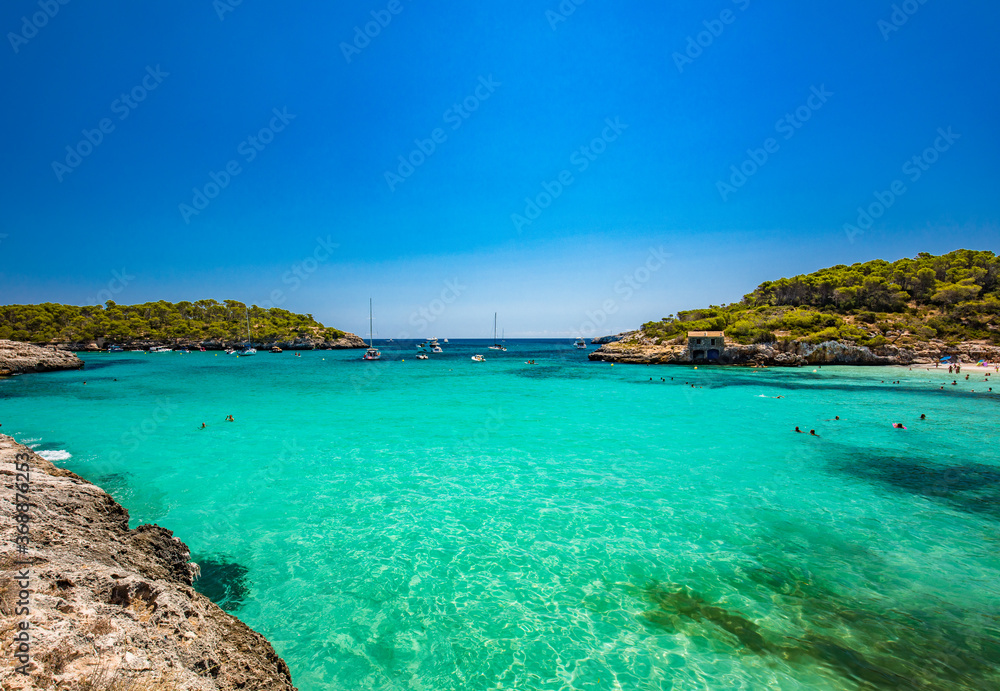 Fototapeta premium Cala Mondrago, Parque Natural de Mondrago. Santanyi. Malorca. Spain