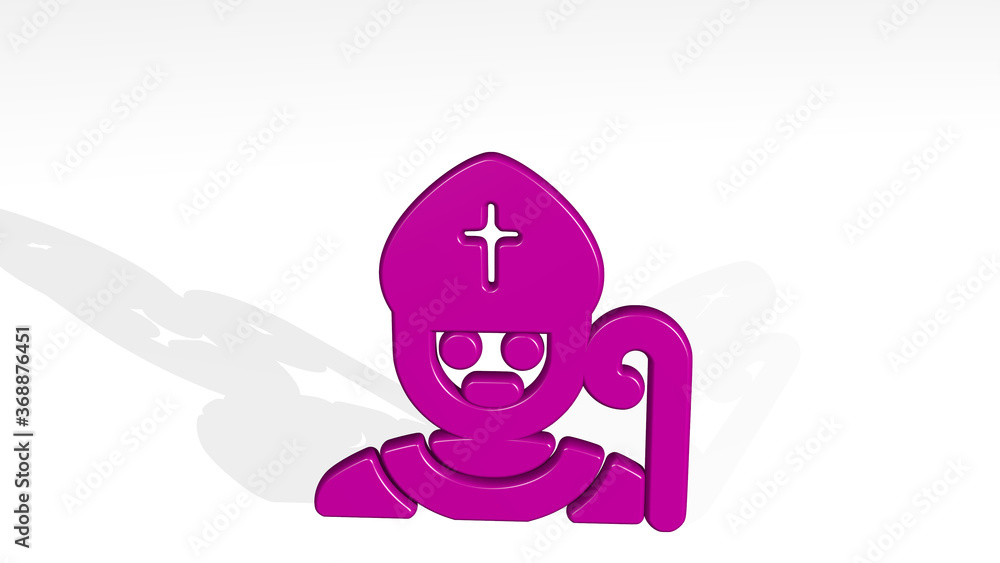 RELIGION MAN CHRISTIAN stand with shadow. 3D illustration of metallic sculpture over a white background with mild texture. church and architecture RELIGION MAN CHRISTIAN stand with shadow. 3D illustration of metallic sculpture over a white background with mild texture. church and architecture