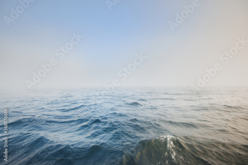 Tablou pe pânză Baltic sea in a morning fog at sunrise, Sweden