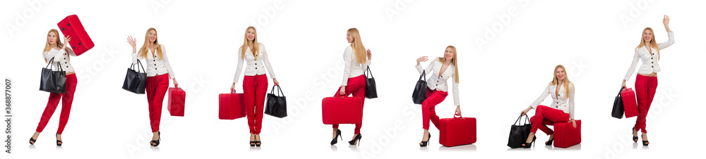 Travelling tourism concept isolated on white Travelling tourism concept isolated on white
