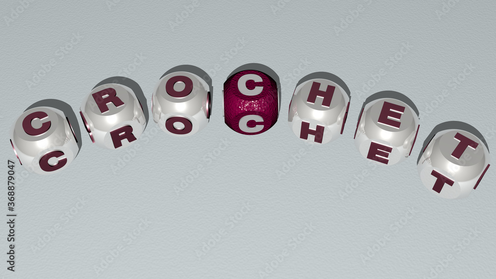crosswords of crochet arranged by cubic letters on a mirror floor, concept meaning and presentation. background and design crosswords of crochet arranged by cubic letters on a mirror floor, concept meaning and presentation. background and design