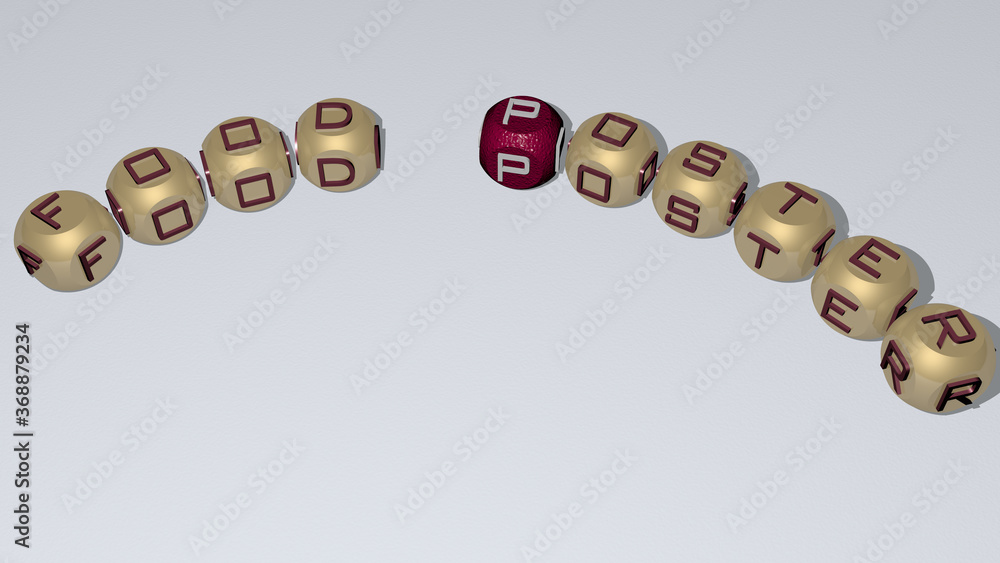 FOOD POSTER combined by dice letters and color crossing for the related meanings of the concept. background and illustration FOOD POSTER combined by dice letters and color crossing for the related meanings of the concept. background and illustration