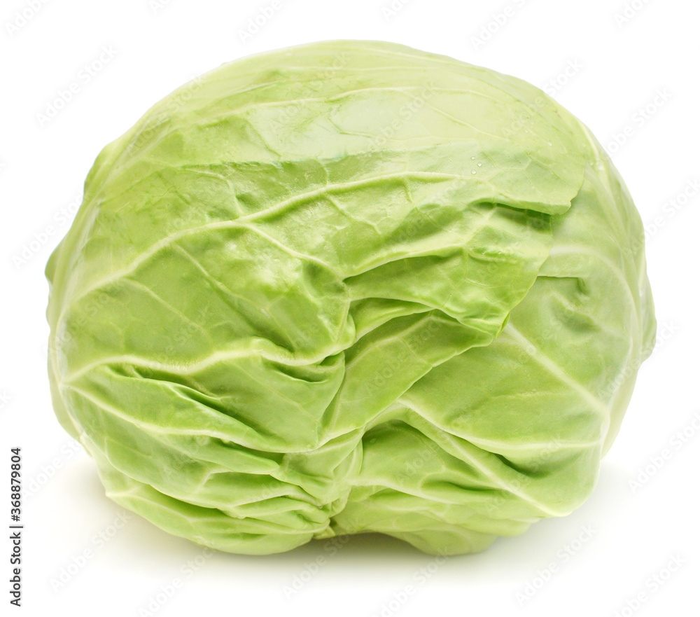 Green cabbage isolated on white background Green cabbage isolated on white background