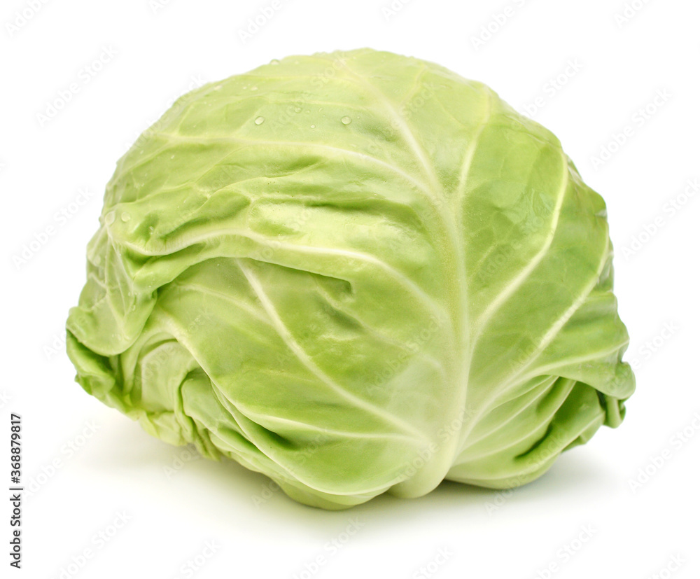 Green cabbage isolated on white background Green cabbage isolated on white background