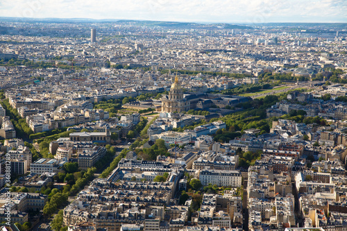 Dome des Invalides as seen from the top of Montparnasse, Paris, France